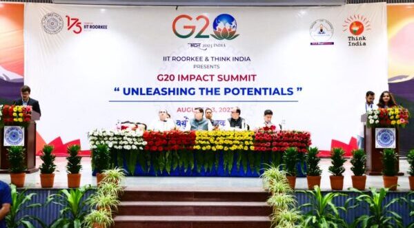 भारतीय प्रौद्योगिकी संस्थान रूड़की ने संयुक्त रूप से जी20 इम्पैक्ट समिट : अनलीशिंग द पोटेंशियल्स आयोजित करने के लिए थिंक इंडिया के साथ किया सहयोग